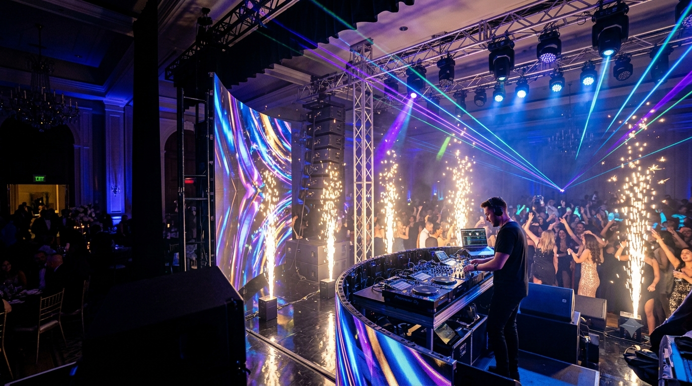 Wedding Stage and DJ Setup